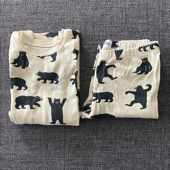 🐻 EUC Unisex Kids Black Bear Pajama Set, Boys 8 - Picture 5 of 5